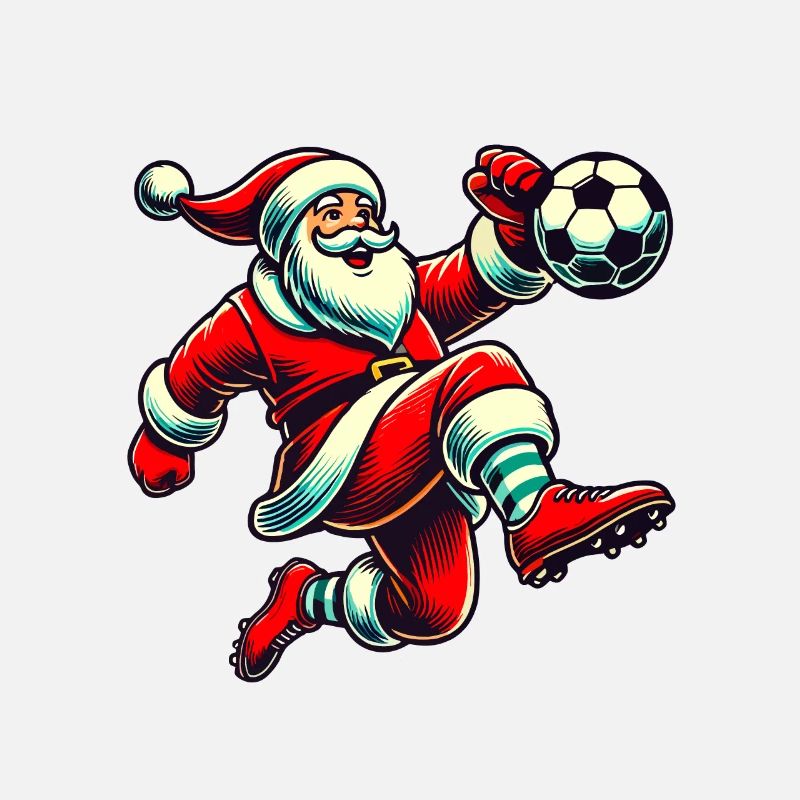 Soccer Playing Santa Claus Fun