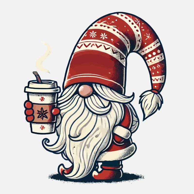 Nain de Noël avec magie du café