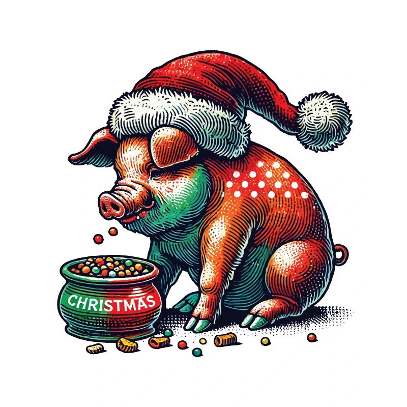 Gourmandise de Noël avec cochon de Noël