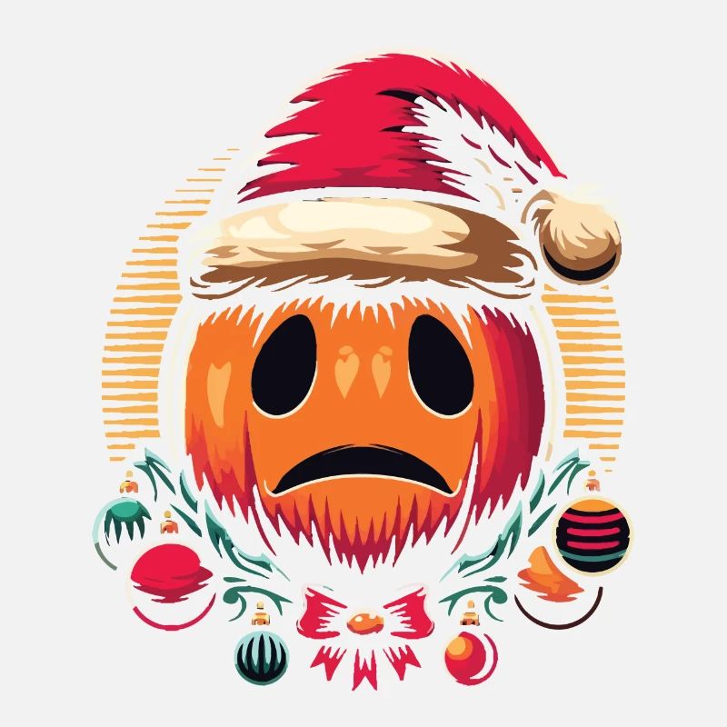 Sad Pumpkin Halloween Christmas Joy
