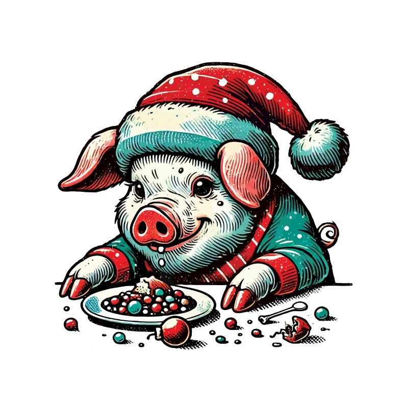Cochon de Noël gourmand