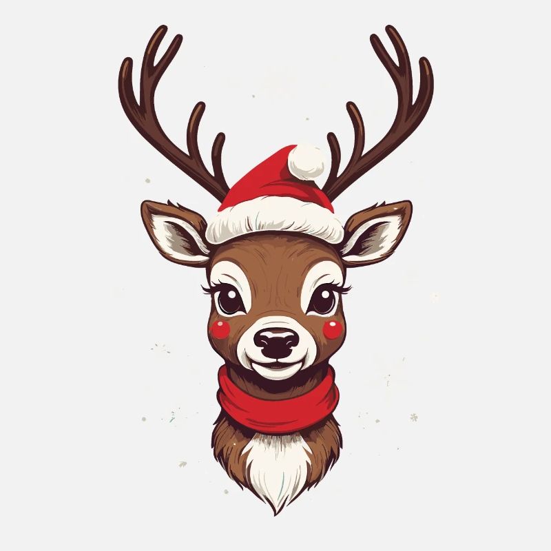 Fröhliches Rentier Weihnachten Motiv