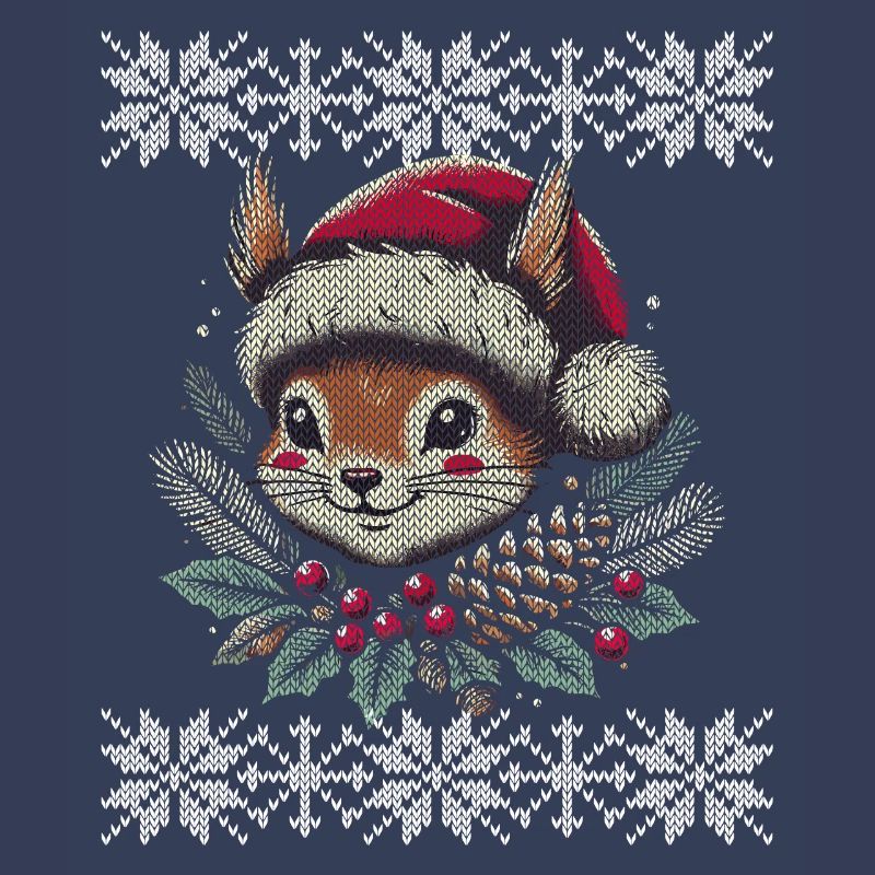 Modèle de tricot d'écureuil de Noël