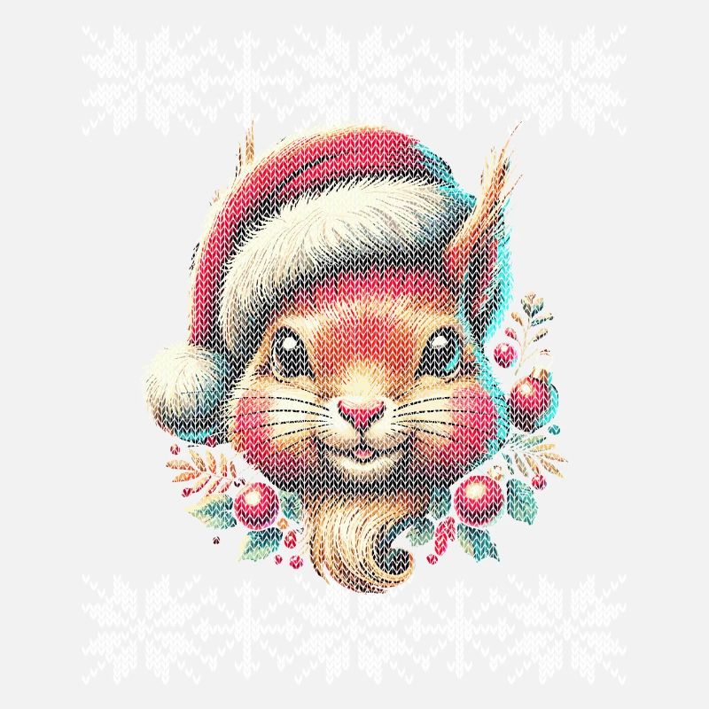 Cute Christmas Squirrel With Hat