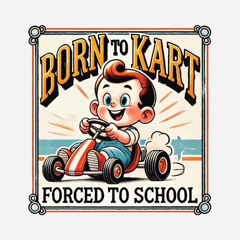 Né pour le karting look vintage