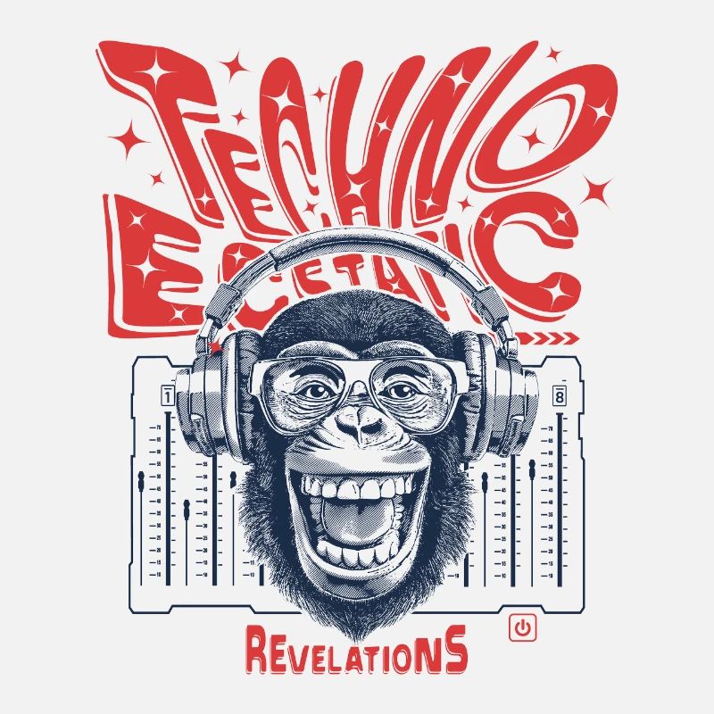 Ecstatic Techno: Affe, Beats und Primaten Shirt
