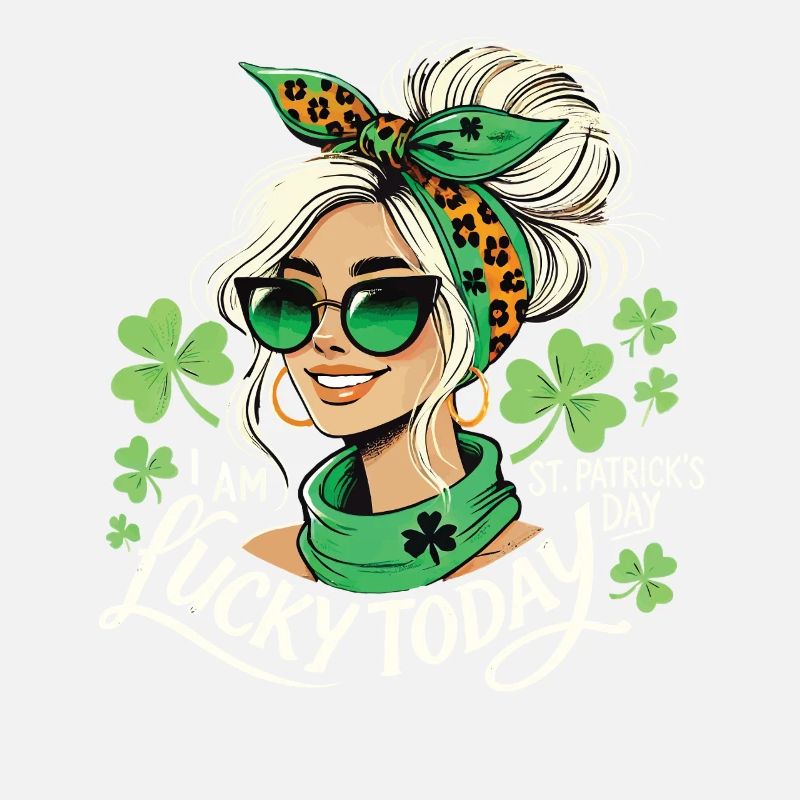 Fille, je suis heureuse aujourd’hui la Saint-Patrick