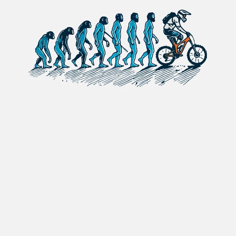 Evolution Mensch Zum Fahrradfahrer