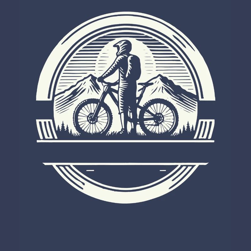 vélo de montagne cycliste texte auto-conception