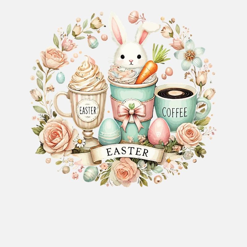 Easter Bunny Coffee Easter Latte Macchiato Design