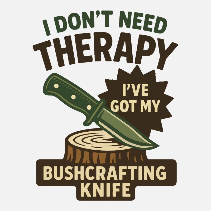 Prepper Survival Bushcrafting Knife Therapy