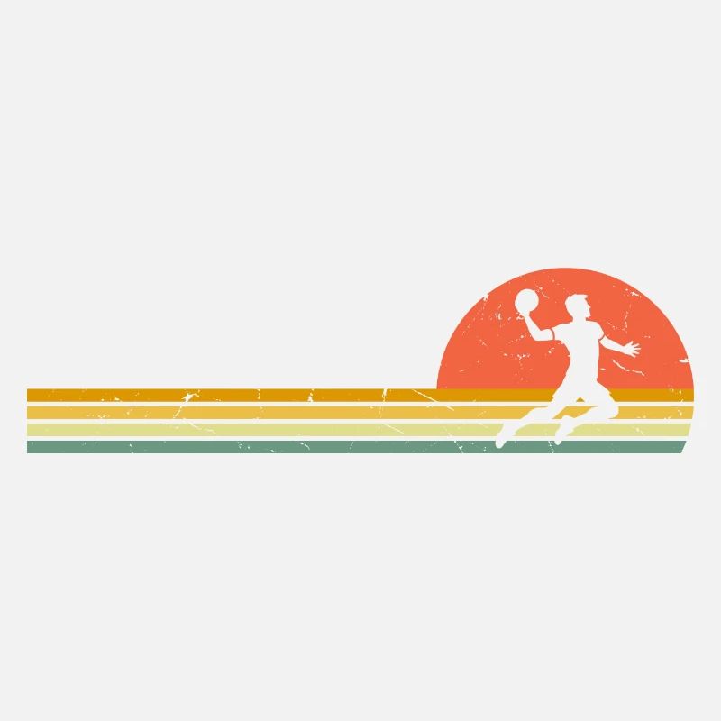 Retro Handball Player Evolution Handball Game Handball