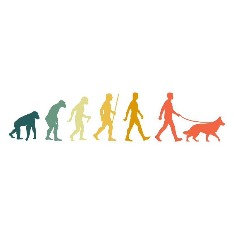 Retro Shepherd Evolution Chiens de berger