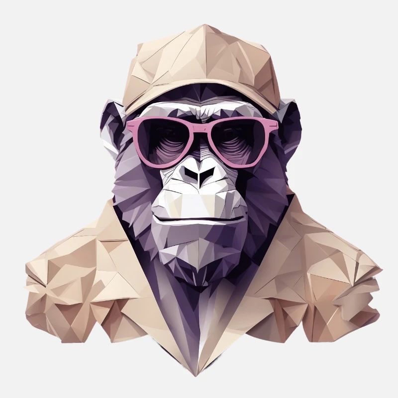 Singe cool en robe ridée