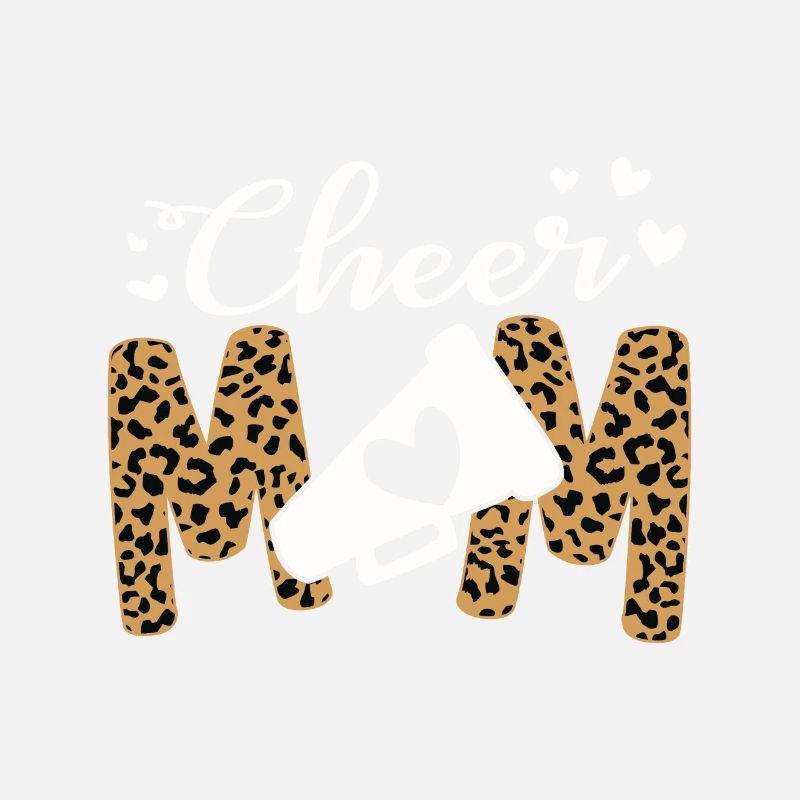 Cheer Mom Leopard Messy Bun Cheerleader Bleached