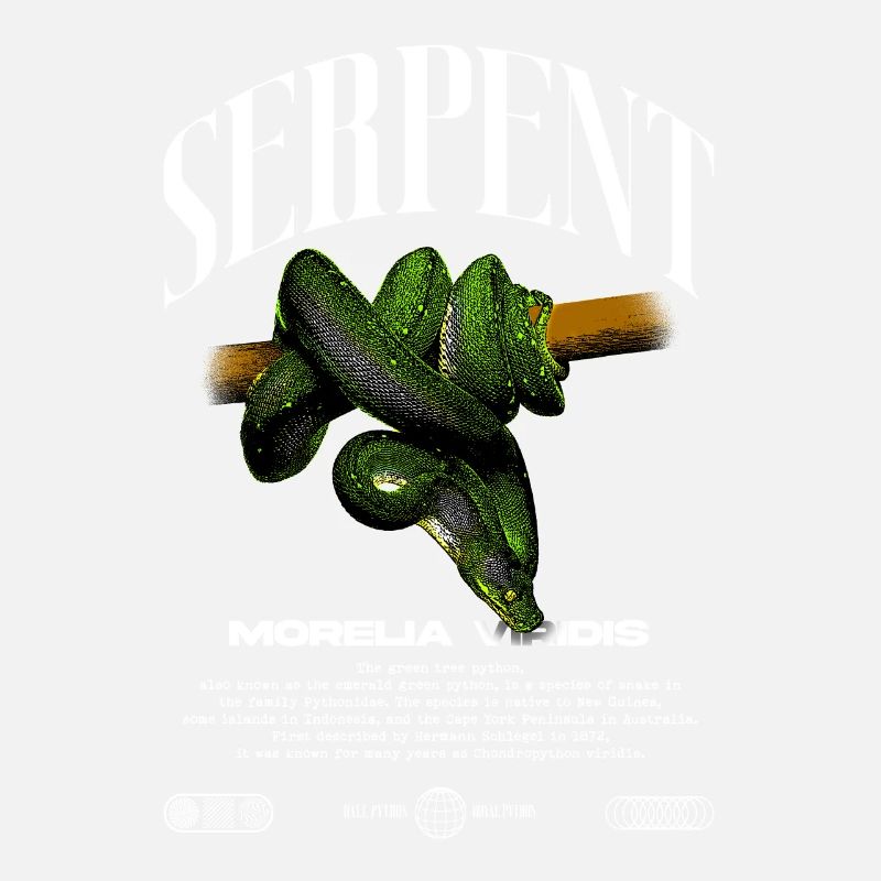 Green Tree Python Modern Reptile Keeper Streetwear