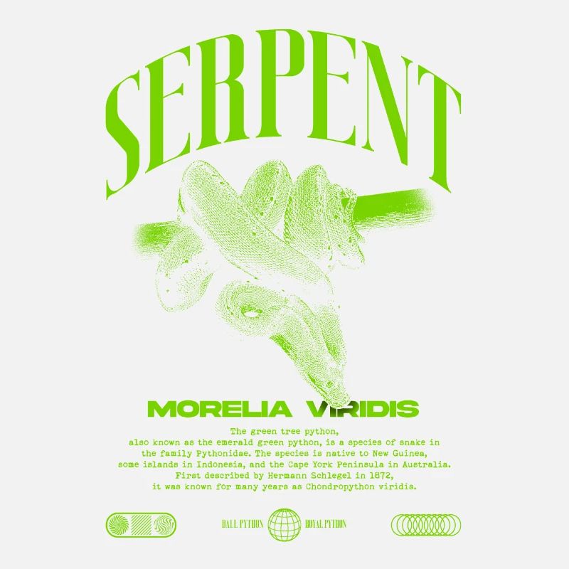Green Tree Python Modern Reptile Keeper Streetwear