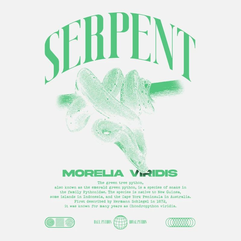 Green Tree Python Modern Reptile Keeper Streetwear