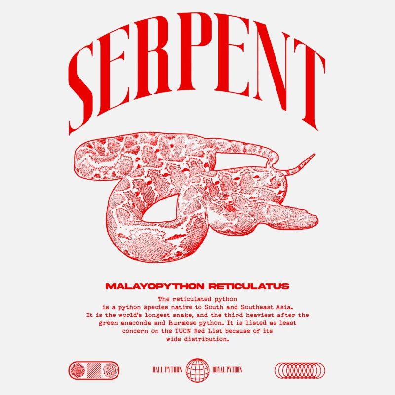 Gardien de reptiles python réticulé Streetwear