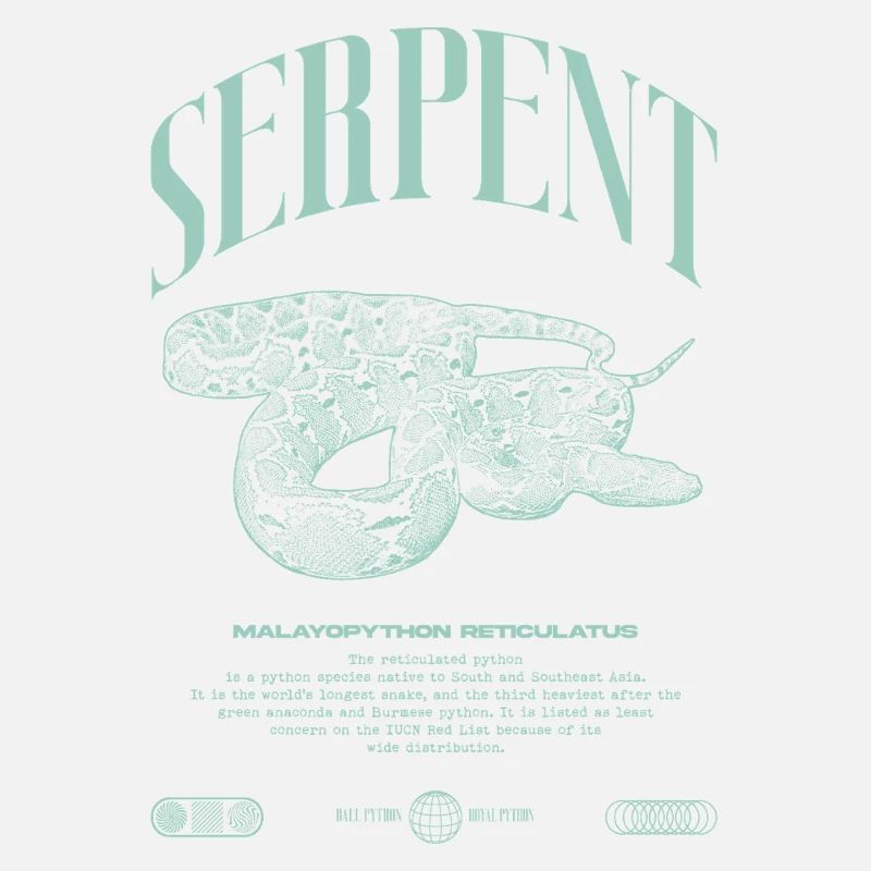 Gardien de reptiles python réticulé Streetwear