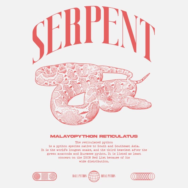 Gardien de reptiles python réticulé Streetwear