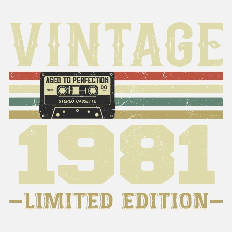 Vintage 1981 Retro Birthday Gift 1981