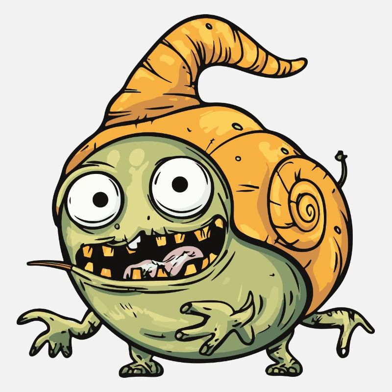 Schnecke Halloween Comic Lustig