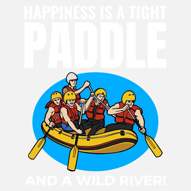 Rafting Team Raft Eau Vive Rafter Paddle Drôle