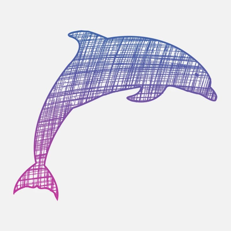 Cooles Delfindesign, Delfin, gekritzelter Delfin