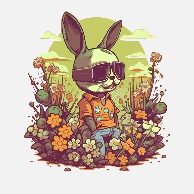 Cool Easter Bunny Colorful