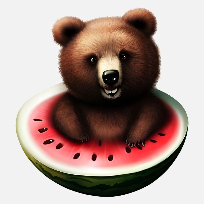 Ours dans une pastèque