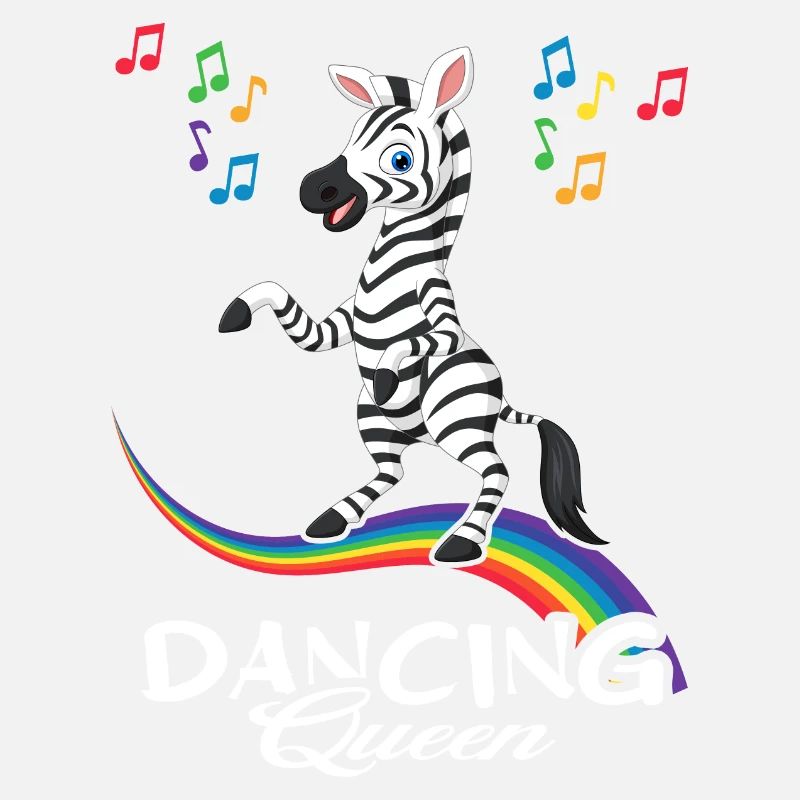 Zebra Tänzerin tanzt im Regenbogen "dancing "