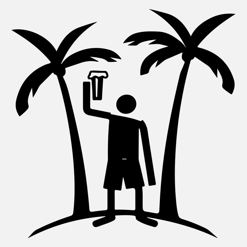 Palm Trees Island Symbol Party Funny