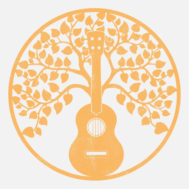 Ukulélé Arbre Mandala Sépia