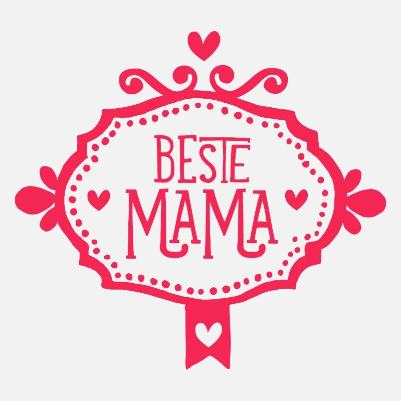 Beste Mama Muttertagsgeschenk Herz rot