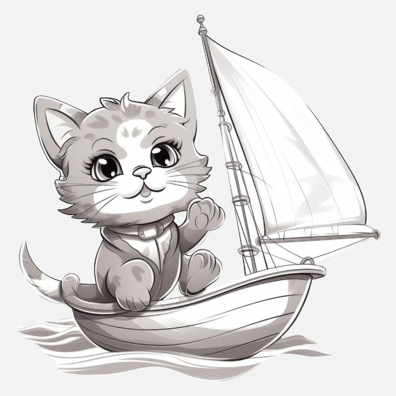 Chat à voile sur dériveur