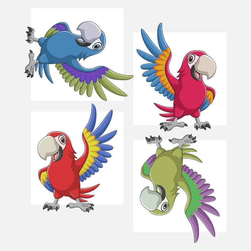 talking parrot shows colorful plumage
