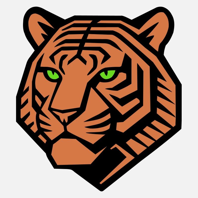 Geometric Tiger - Vector Design
