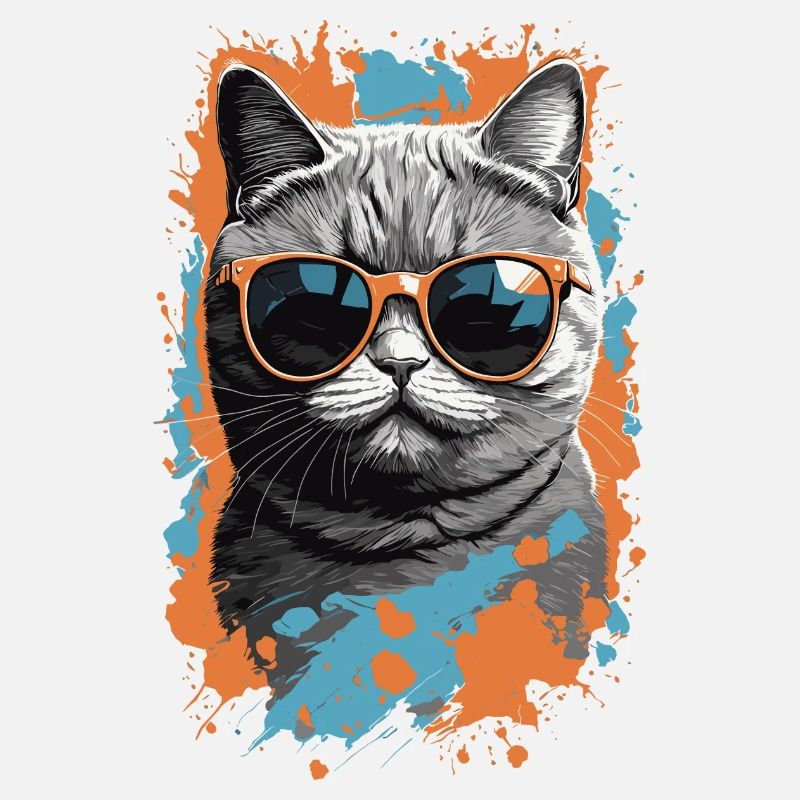 British Shorthair Cat Cool Cat Design