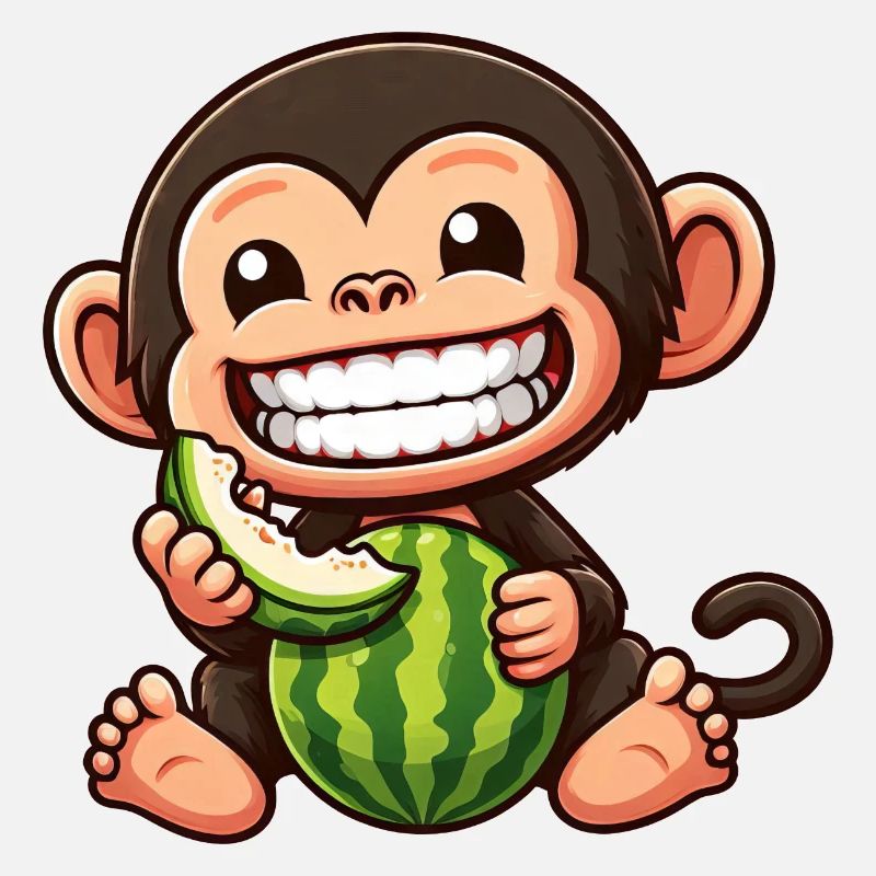 Monkey Chimpanzee Melon Watermelon Honeydew melon