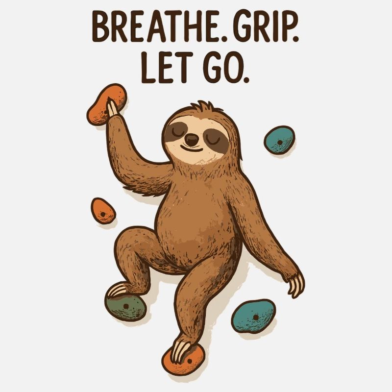 Zen Sloth: Grip Let Go Climbing