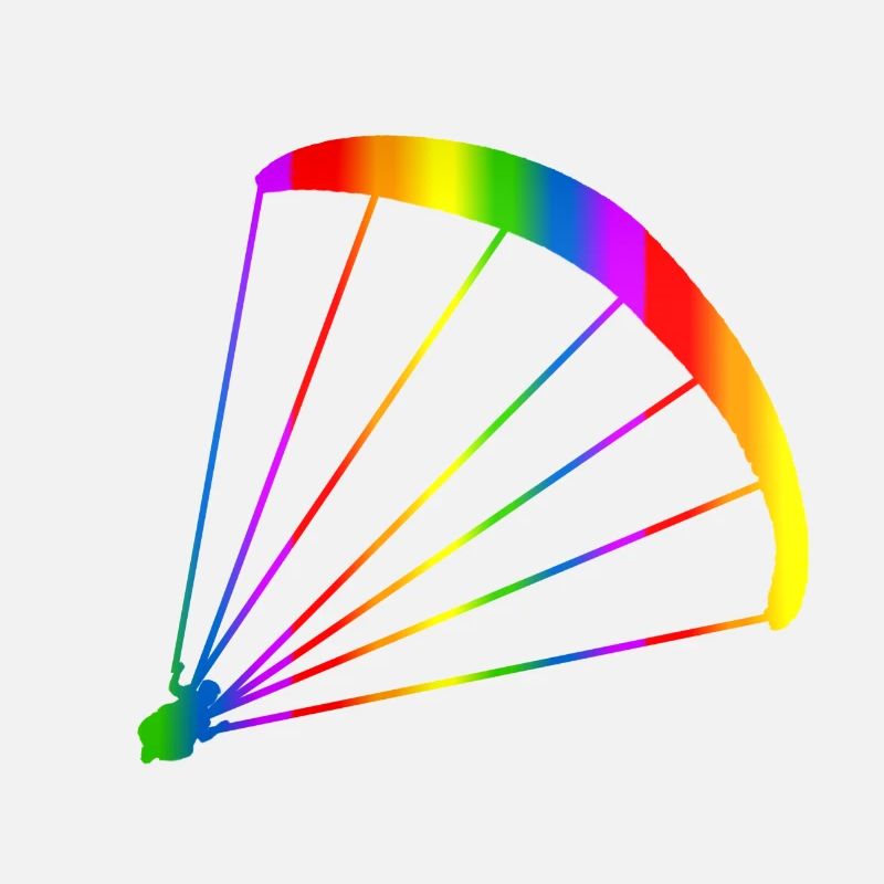 Bunter Gleitschirm Regenbogen