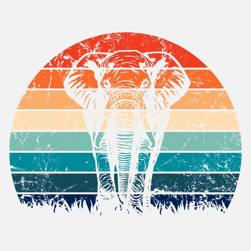Elefant - Großwild, Stoßzahn, Elfenbein sunset
