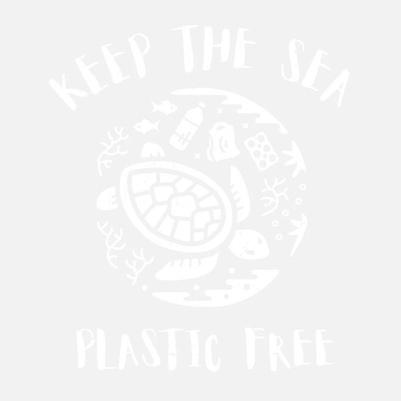 Keep Teh Sea Plastic Free Turtle Marine Scene