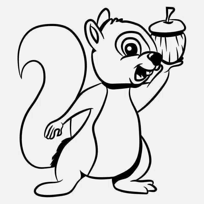 Squirrel feeding joy