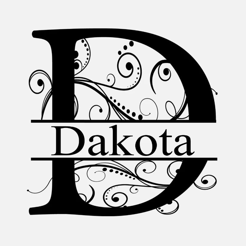 Monogram with the name Dakota