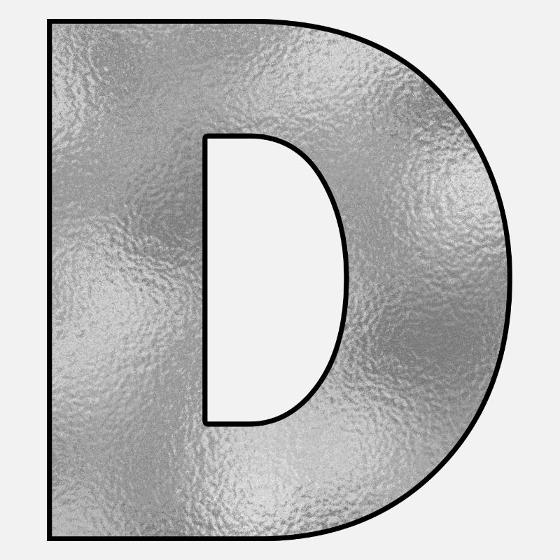 Letter D Silver