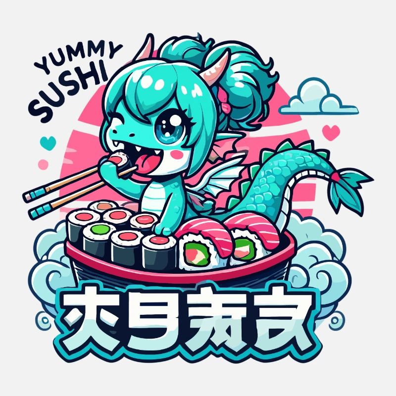 Drache Maki Sushi Kawaii Geschenk
