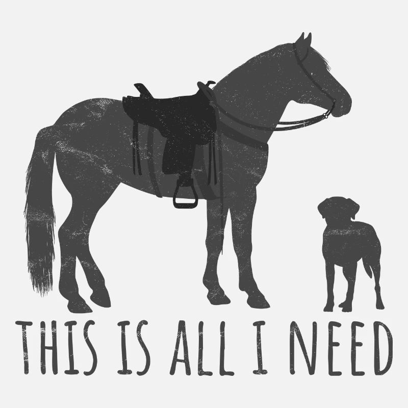 This is all I need - Westernreiter Pferd und Hund