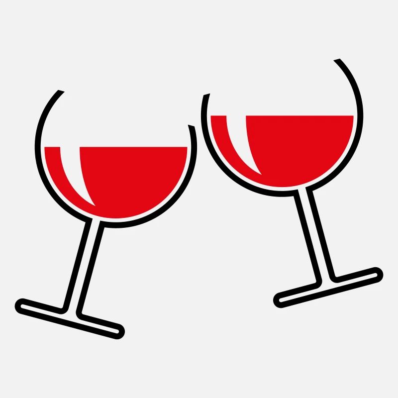 2 Red Wine Glasses (Cheers / Round / Open / 2C)